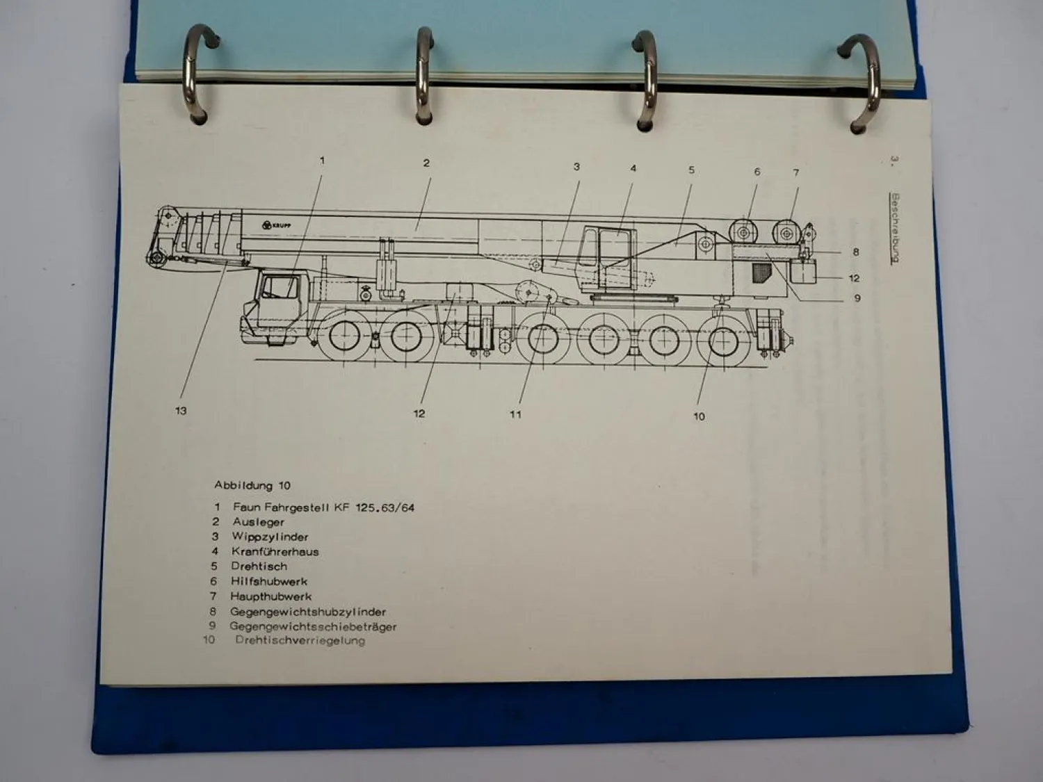 Krupp 135 GMT Mobilkran Betriebsanleitung Bedienung Wartung 1970/80er J.