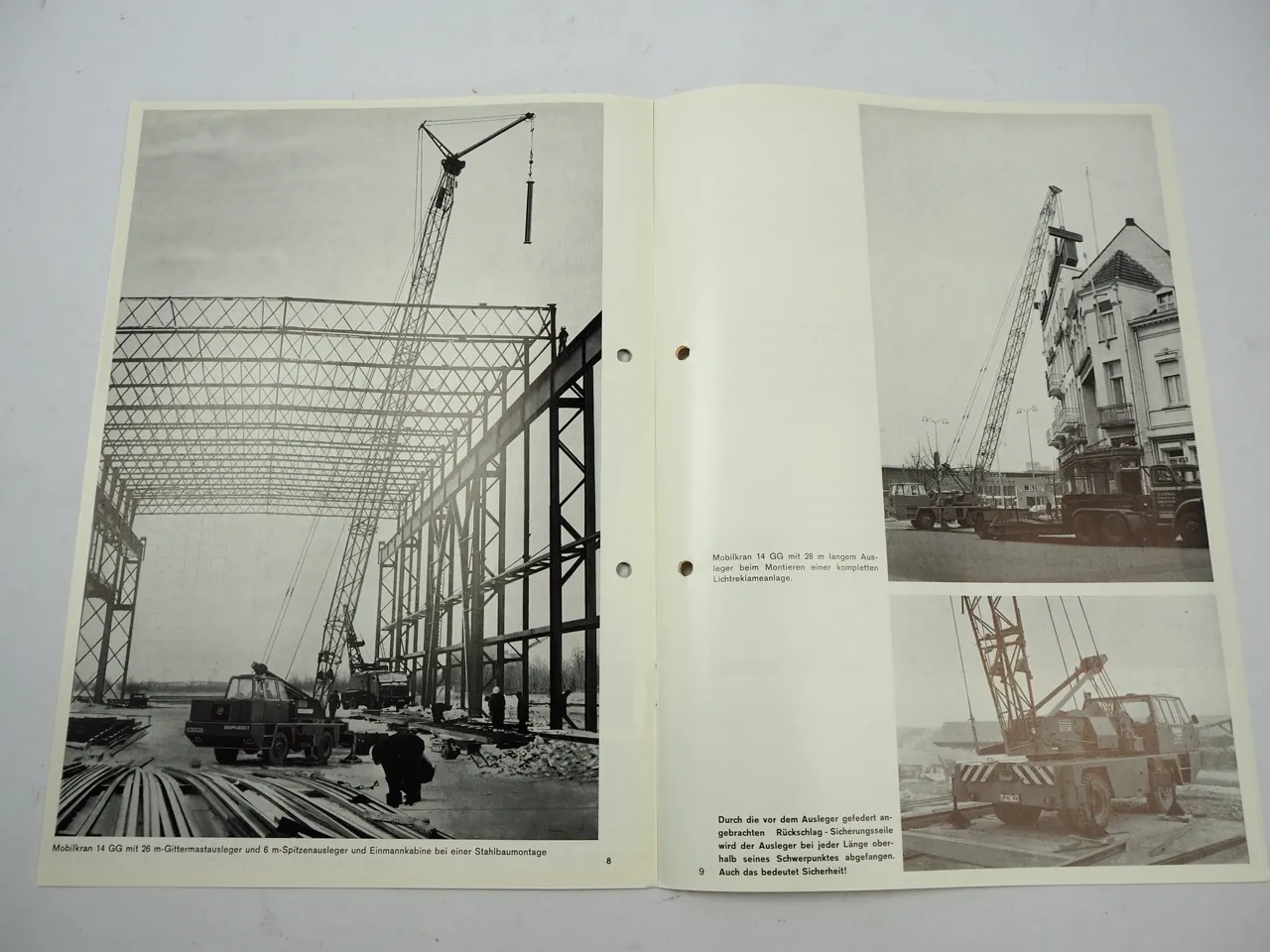 Krupp 14 GG Autokran Mobilkran mit Gittermastausleger Prospekt 1966