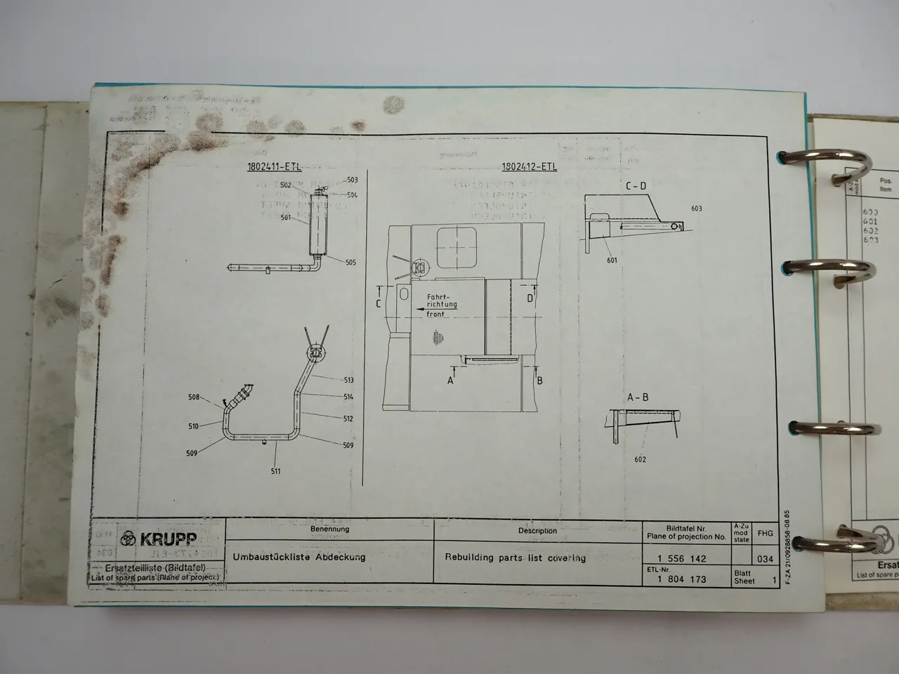 Krupp 25 GMT-AT Mobilkran Teleskopkran Ersatzteilliste Spare Parts List 1987