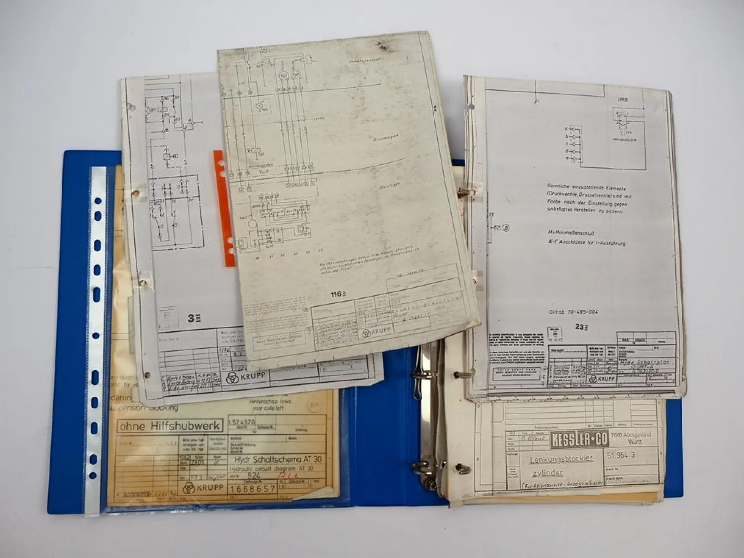 Krupp 30 GMT AT Mobilkran Schaltplan Elektrik Hydraulik 1970/80er Jahre