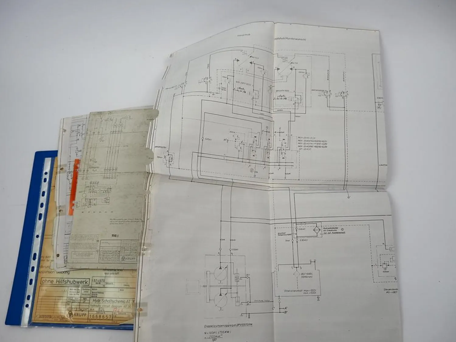 Krupp 30 GMT AT Mobilkran Schaltplan Elektrik Hydraulik 1970/80er Jahre