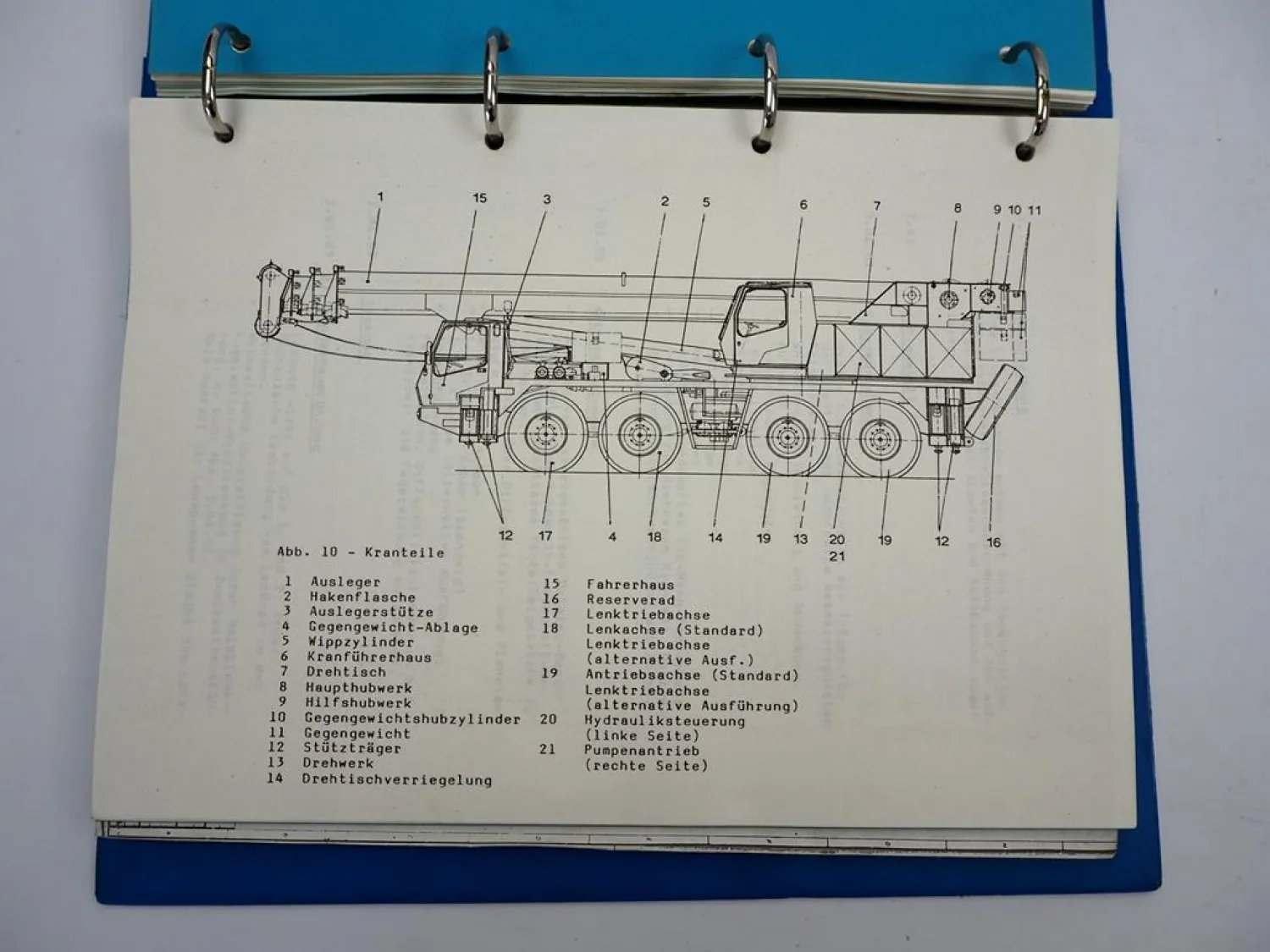 Krupp 70 GMT-AT Mobilkran Betriebsanleitung Bedienung Schaltplan 1980er J.