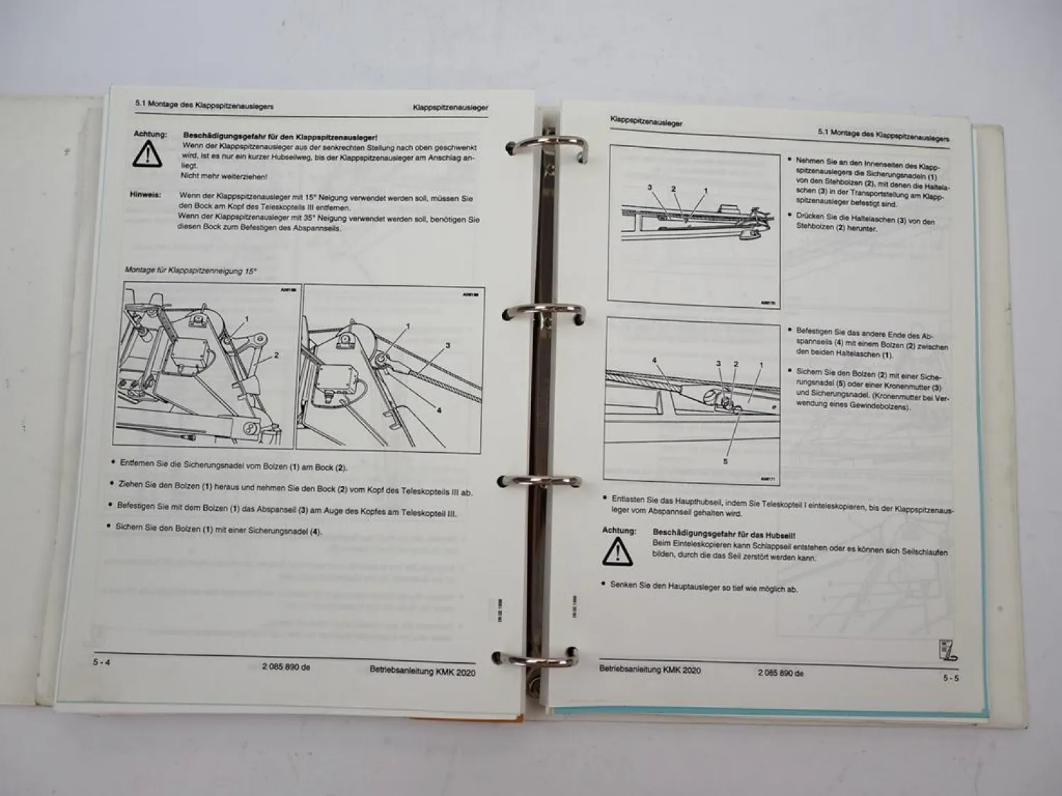 Krupp KMK 2020 Mobilkran Betriebsanleitung Bedienungsanleitung Schaltplan 1996