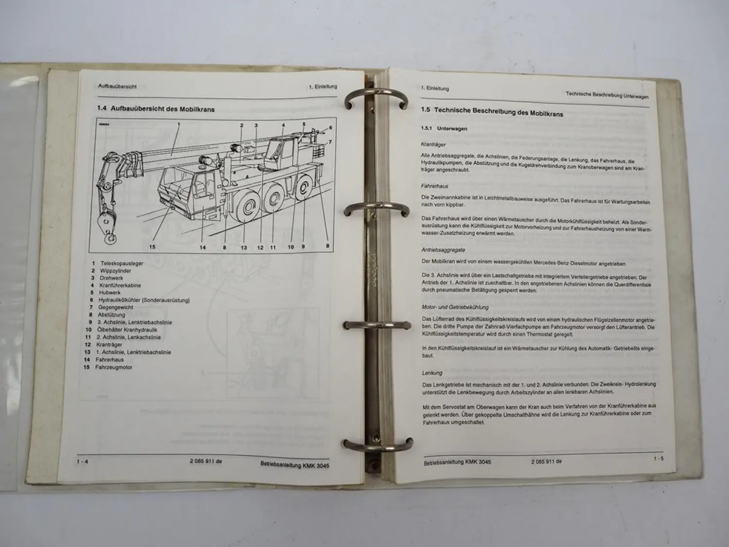 Krupp KMK 3045 Mobilkran Betriebsanleitung Bedienung Wartung 1989