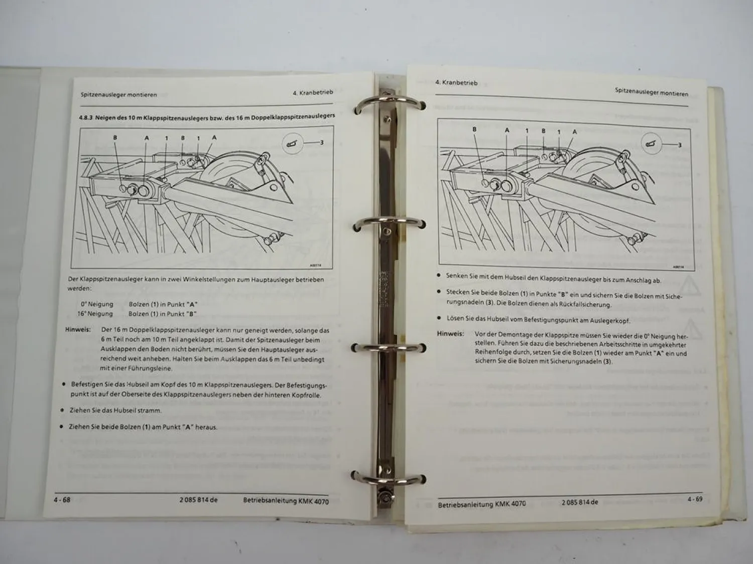 Krupp KMK 4070 Mobilkran Betriebsanleitung Bedienung Wartung Schaltplan 12/1989