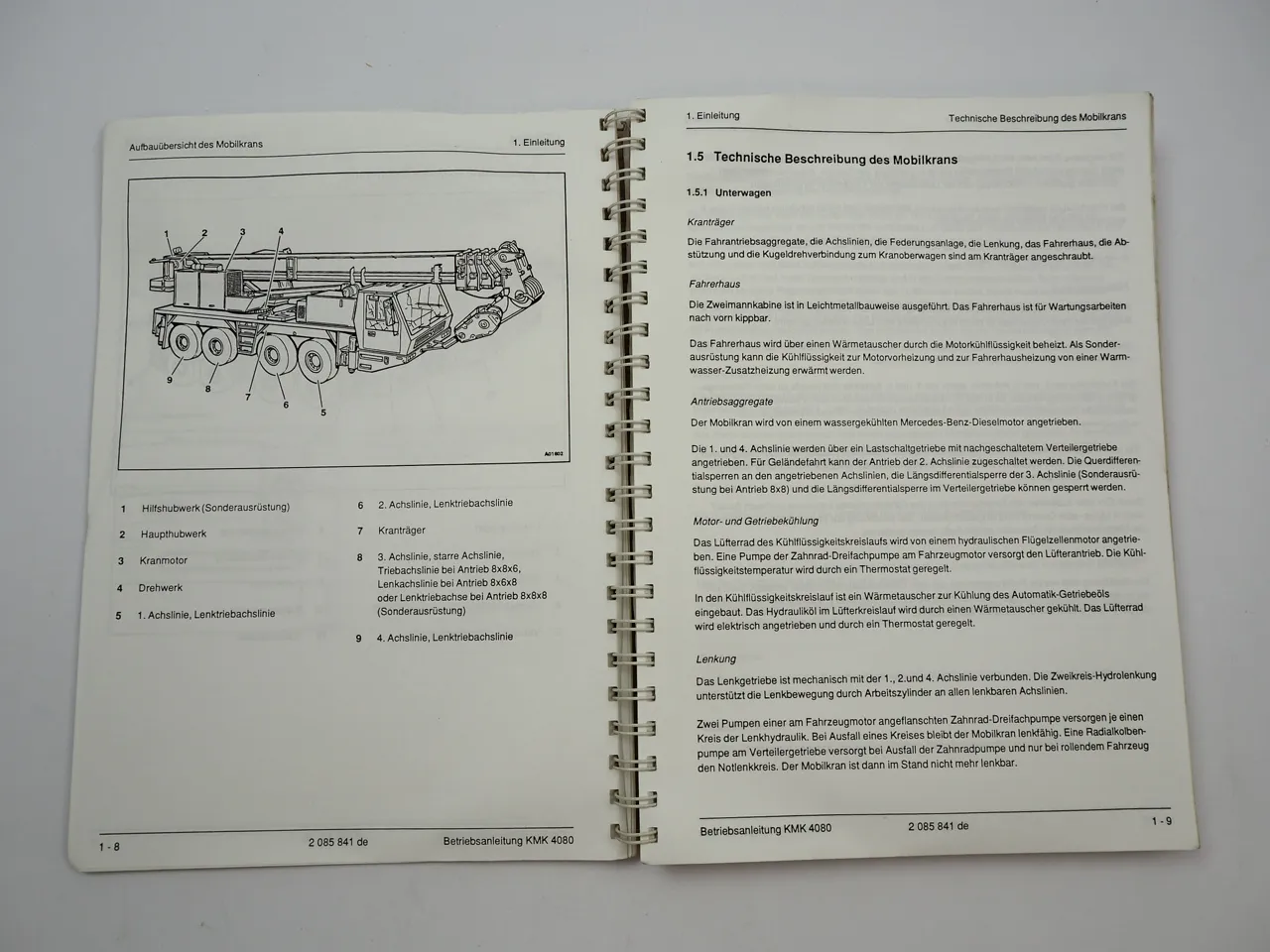Krupp KMK 4080 Mobilkran Autokran Betriebsanleitung Bedienung 1993