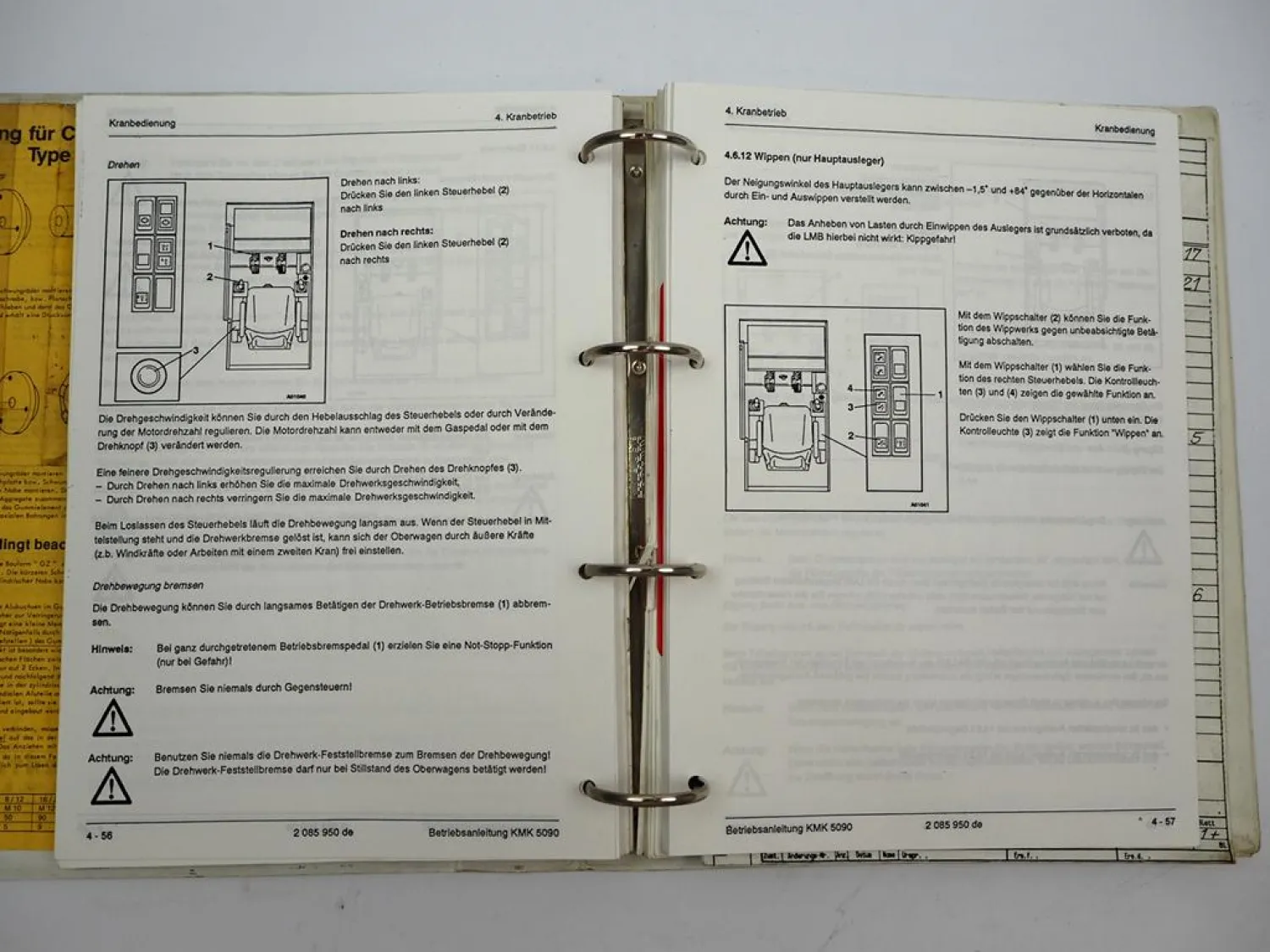 Krupp KMK 5090 Mobilkran Betriebsanleitung Bedienung Wartung Schaltplan 1990