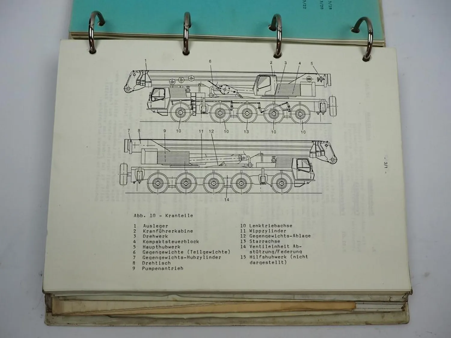 Krupp KMK 5100 Mobilkran Betriebsanleitung Bedienung Wartung Schaltplan 1987