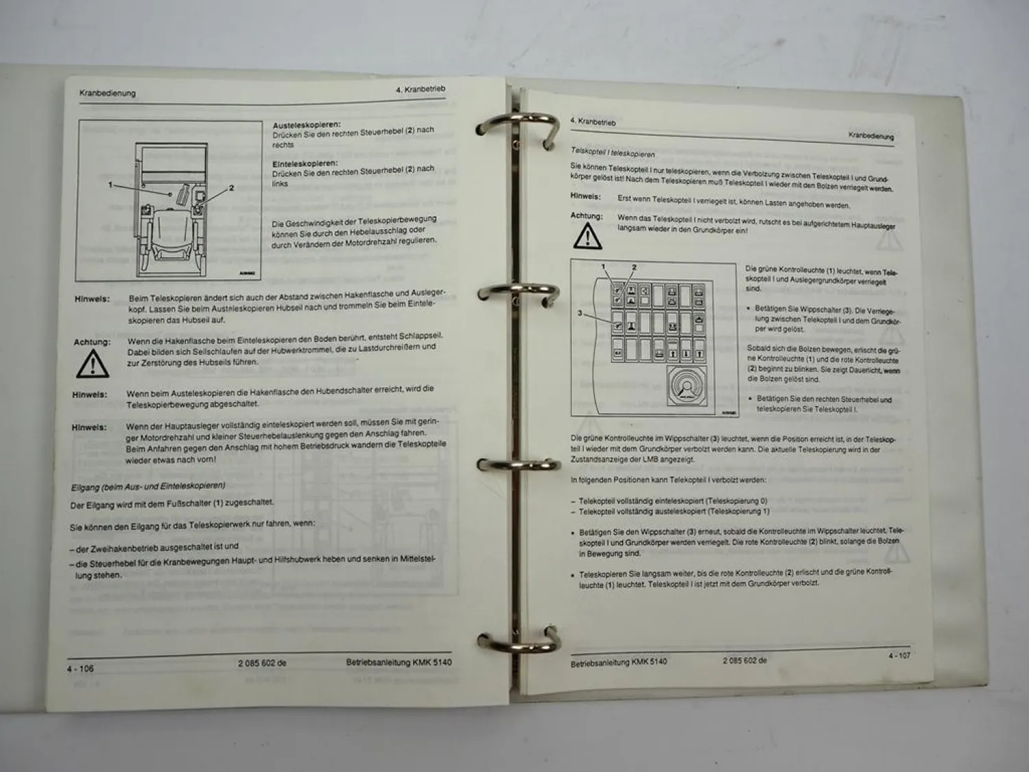Krupp KMK 5140 Mobilkran Betriebsanleitung Bedienungsanleitung Schaltplan 1992