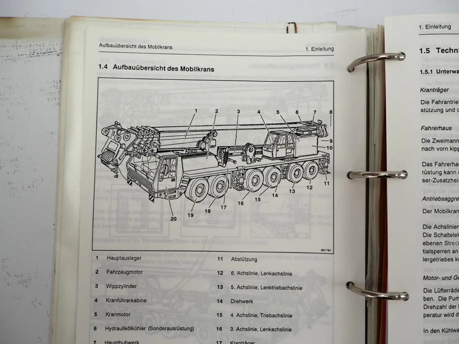 Krupp KMK 6160 Mobilkran Betriebsanleitung Bedienung Wartung Schaltplan 1991