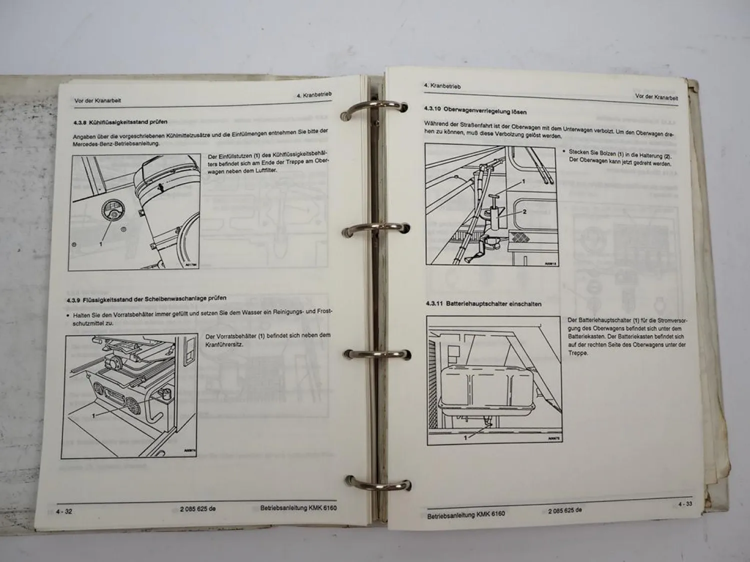 Krupp KMK 6160 Mobilkran Betriebsanleitung Bedienung Wartung Schaltplan 1991