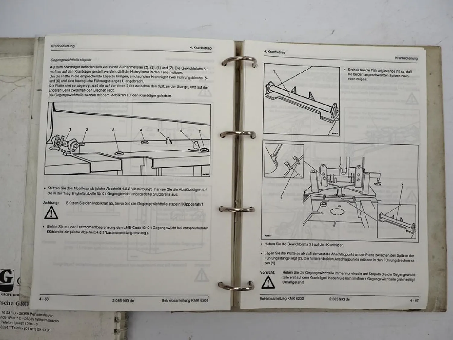 Krupp KMK 6200 Mobilkran Betriebsanleitung Bedienung Wartung Schaltplan 1991/97