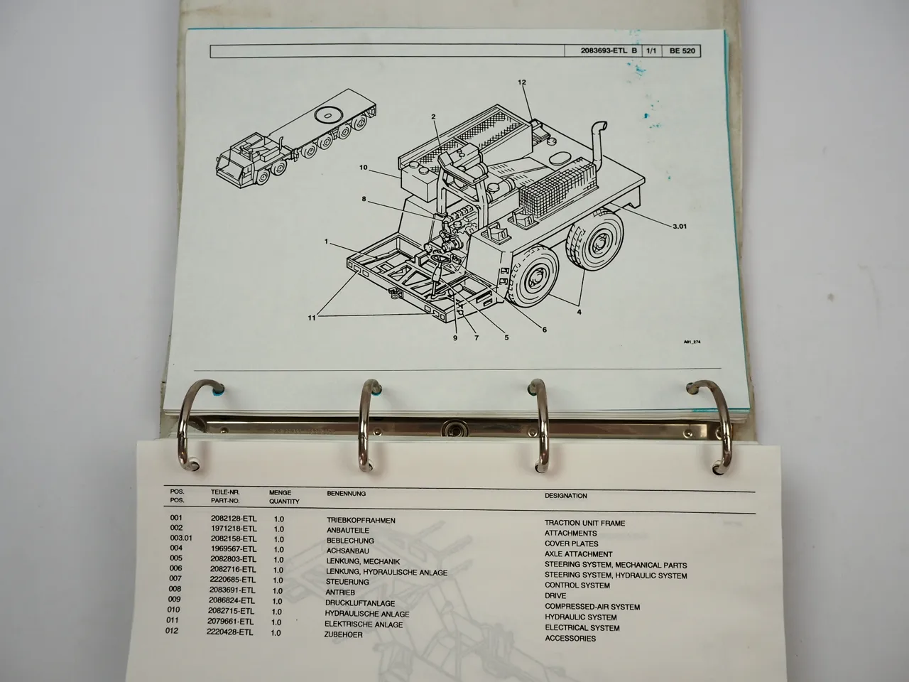 Krupp KMK 6200 Mobilkran Ersatzteilliste Ersatzteilkatalog Spare Parts List 1990