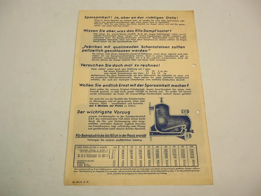 KSB Klein Schanzlin und Becker AG Frankenthal Pfalz Armaturen Prospekt 1932