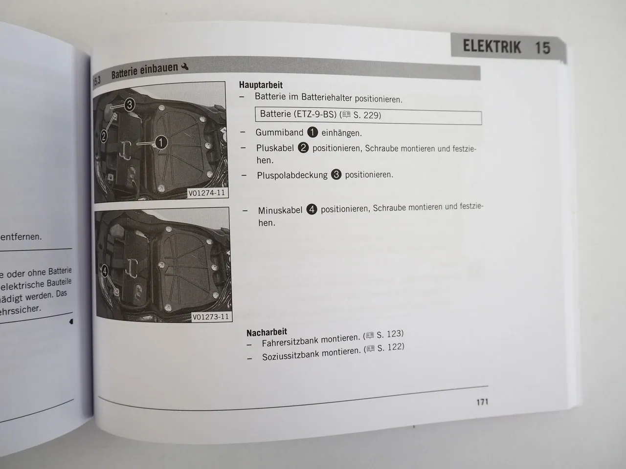 KTM 125 Duke Motorrad Bedienungsanleitung Betriebsanleitung 2018