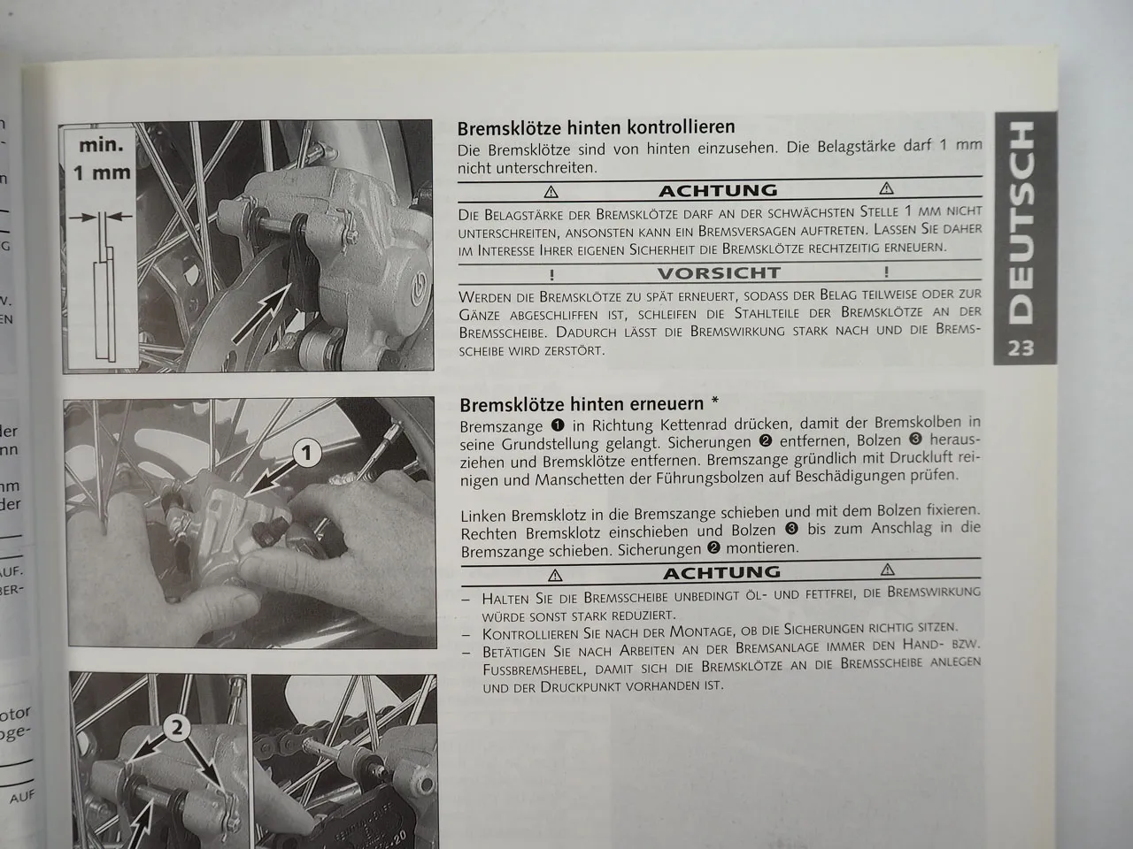 KTM 400 520 SX MXC EXC Racing Bedienungsanleitung Owners Manual 2001