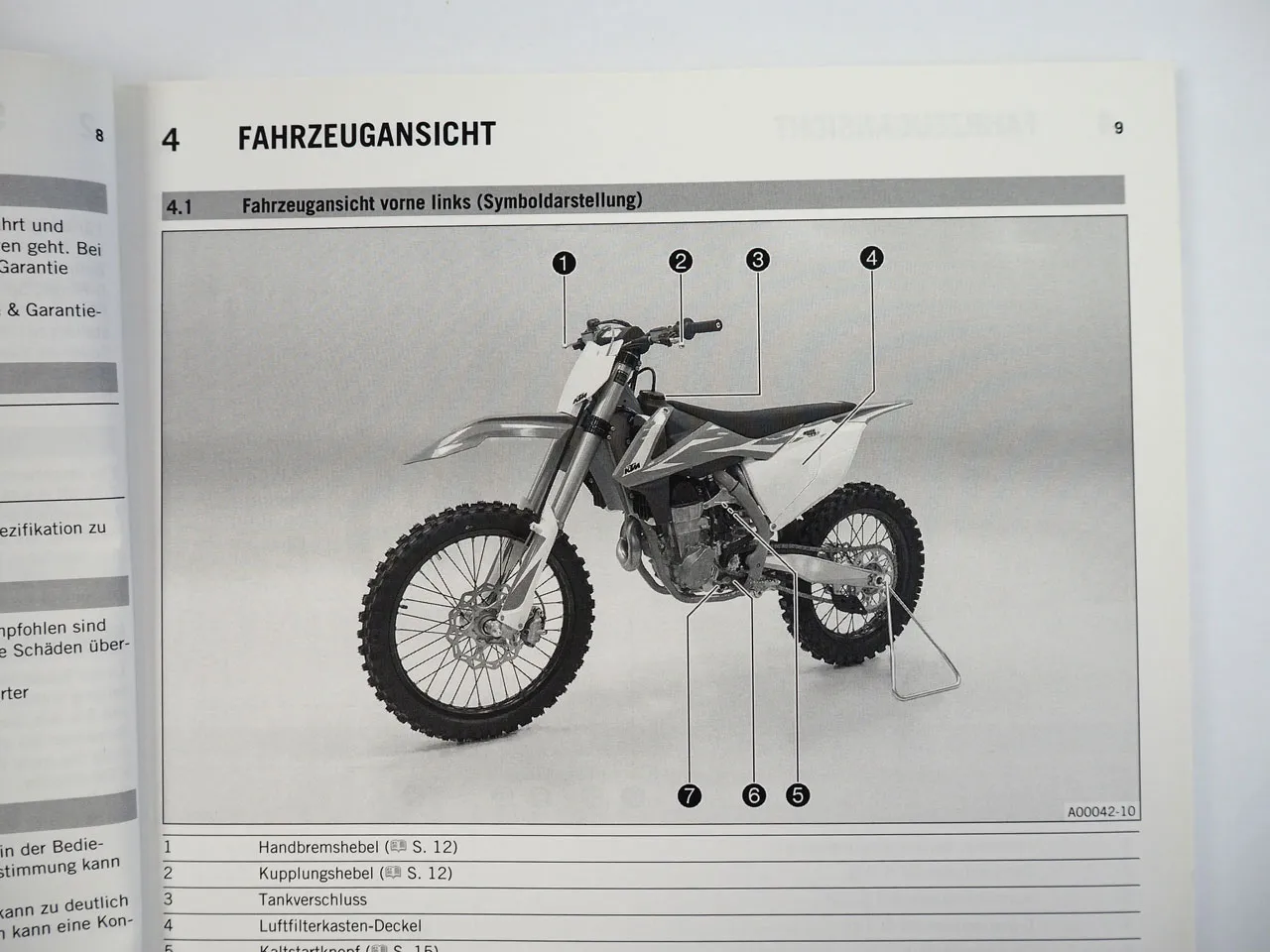 KTM 450 SX-F XC-F Motorrad Bedienungsanleitung Betriebsanleitung 2018