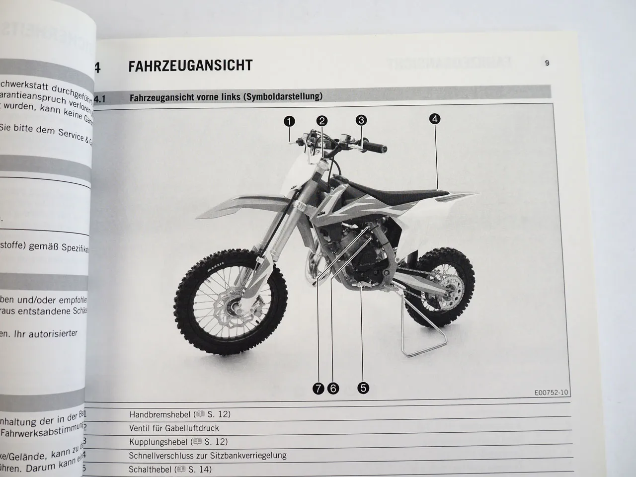 KTM 65 SX Motorrad Bedienungsanleitung Betriebsanleitung 2018