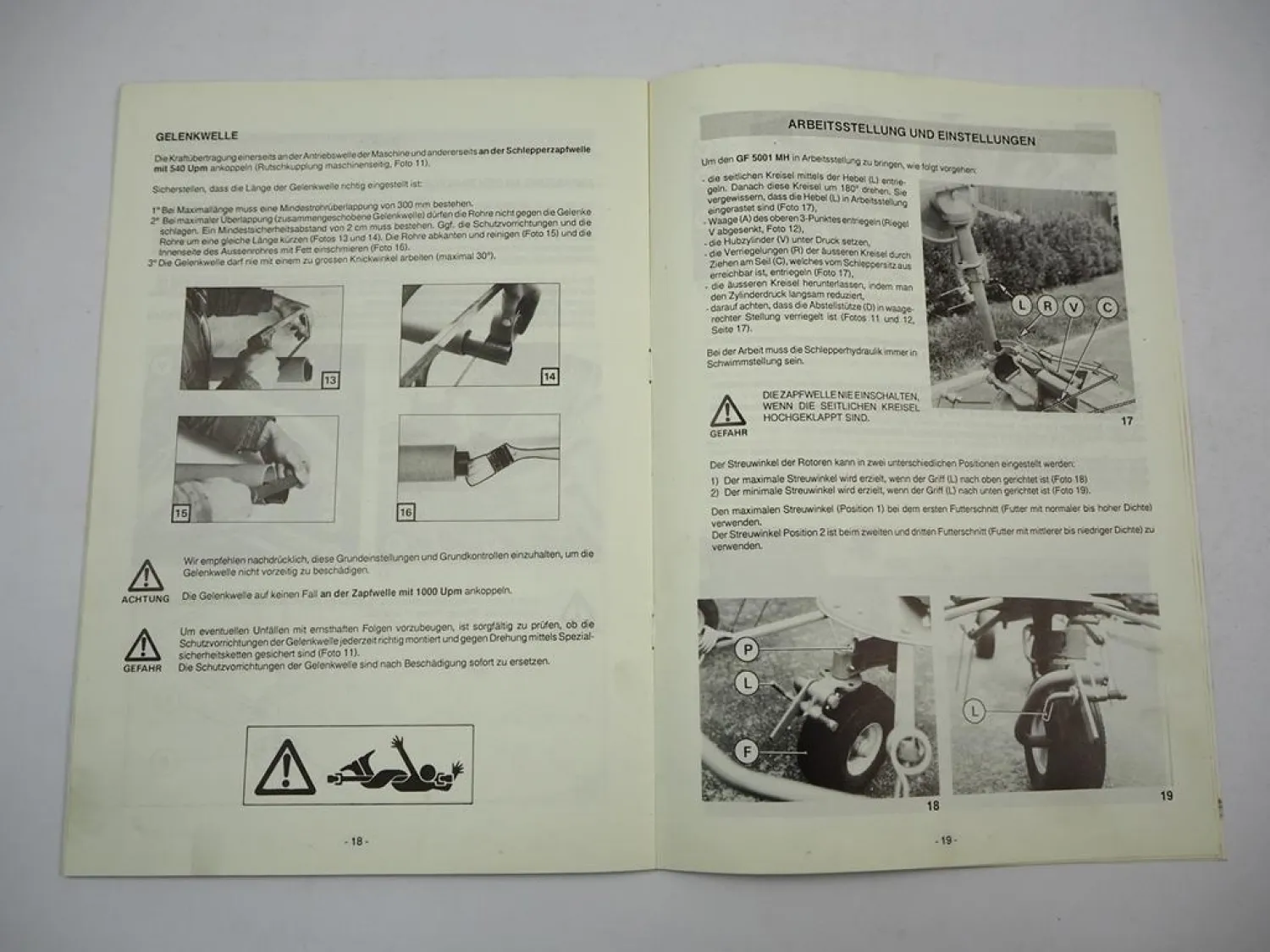 Kuhn GF5001 MH Giroheuer Betriebsanleitung Ersatzteilliste ca. 1993