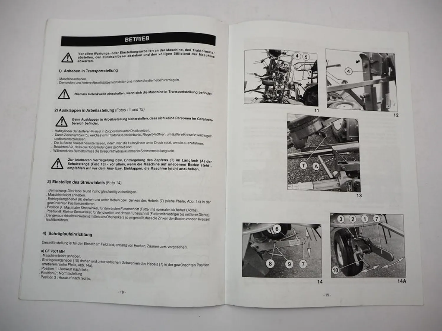 Kuhn GF7601 MH MHO Giroheuer Betriebsanleitung Bedienungsanleitung Montage 2003