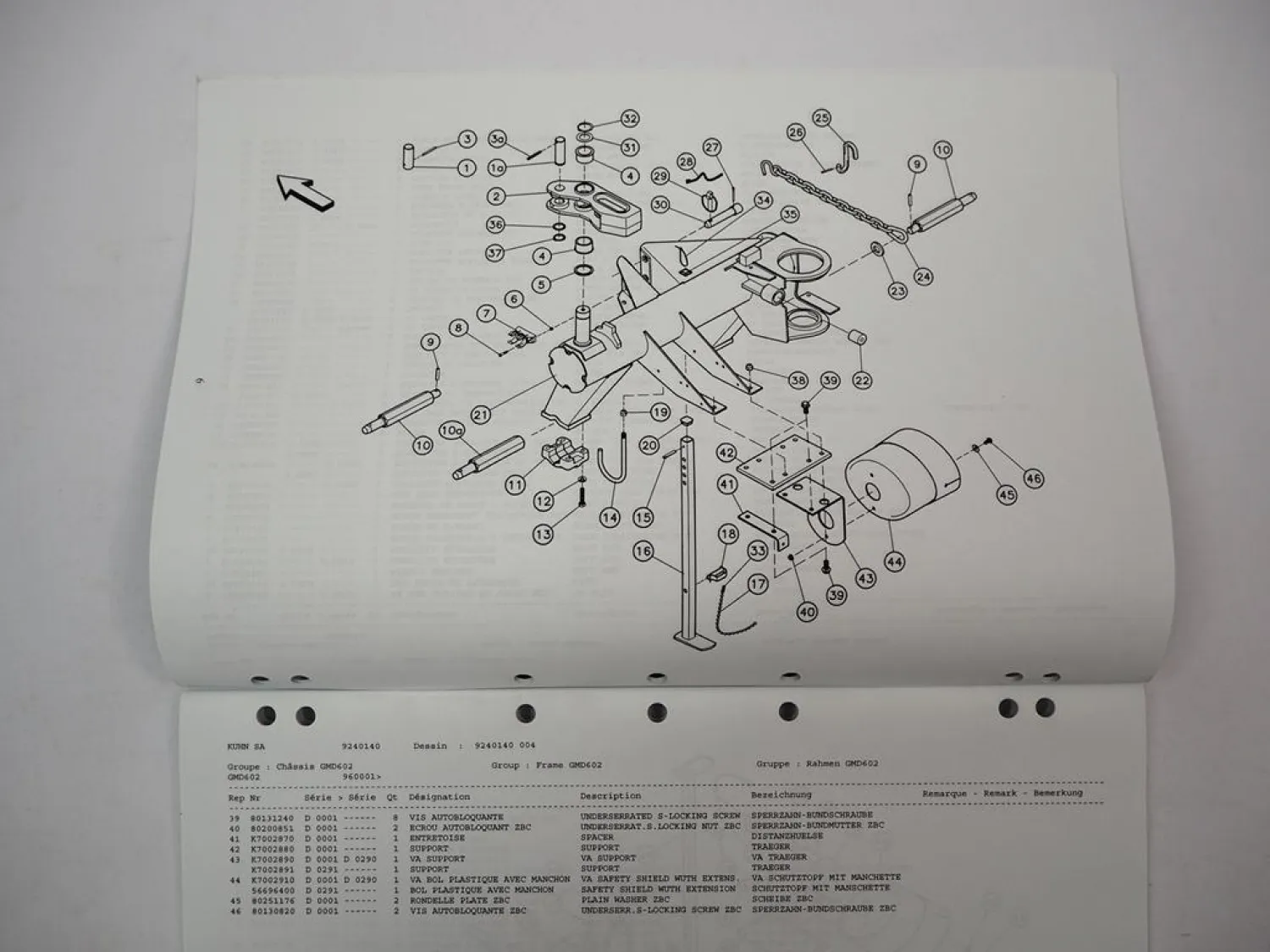 Kuhn GMD 602 702 Giromäher Ersatzteilliste Ersatzteilkatakog 2003