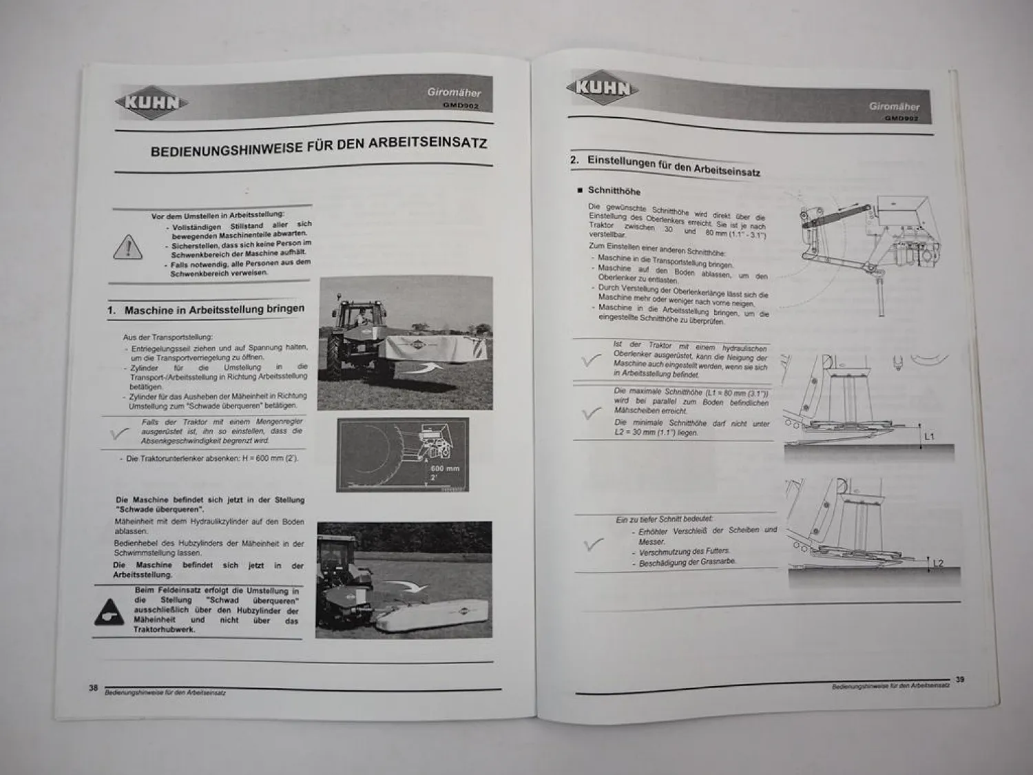 Kuhn GMD902 Giromäher Betriebsanleitung Bedienungsanleitung 2006