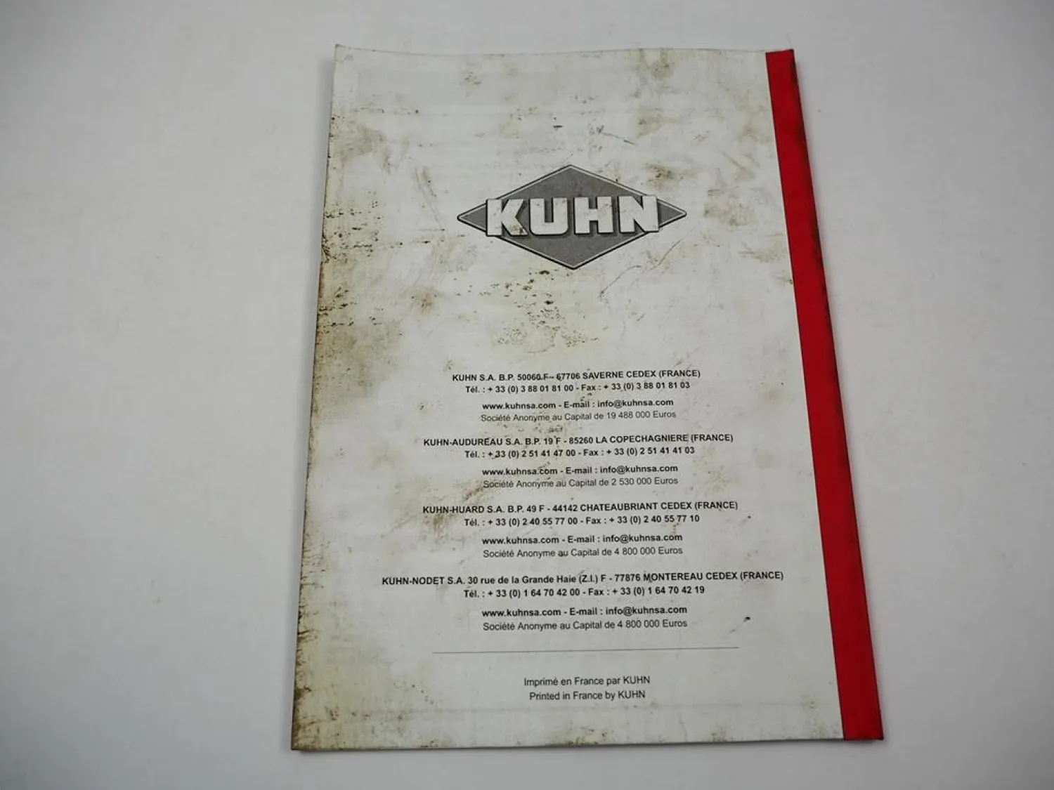 Kuhn GMD902 Giromäher Betriebsanleitung Bedienungsanleitung 2006