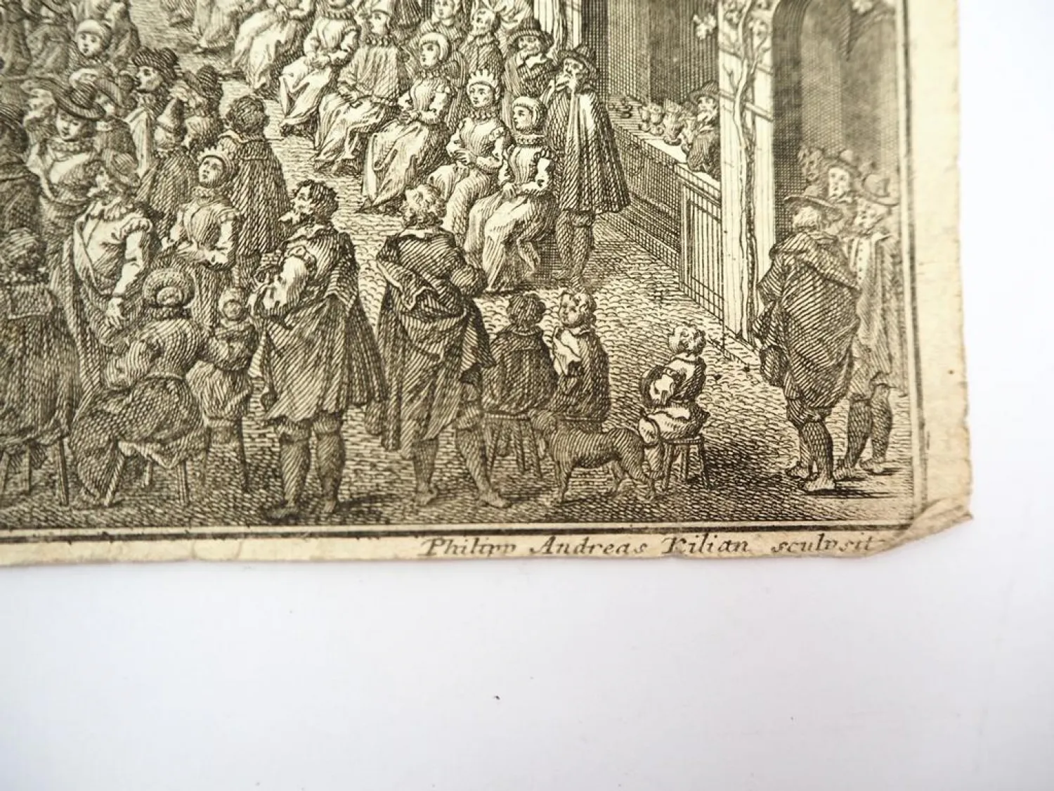 Kupferstich Philipp Andreas Kilian Das Annakolleg in Augsburg ca. 1750