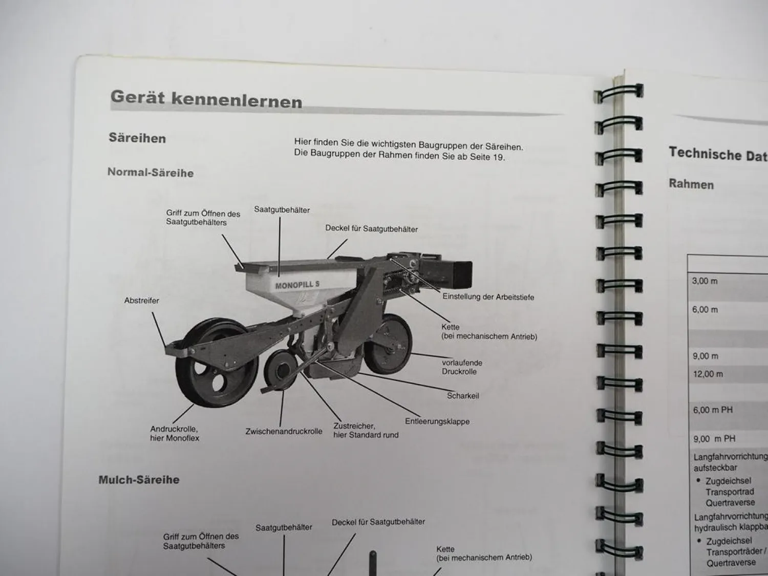 Kverneland Accord Monopill S SE Drillmaschine Betriebsanleitung 12/2004