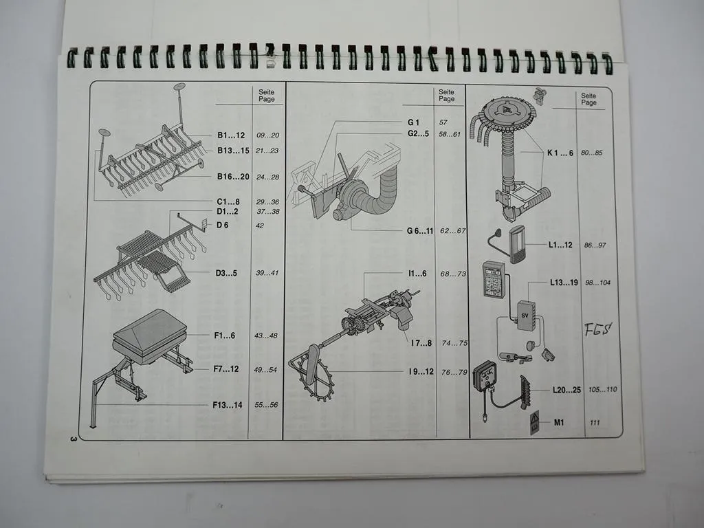 Kverneland DA S L Typ 443 Drillmaschine Ersatzteilliste Spare Parts List 2000