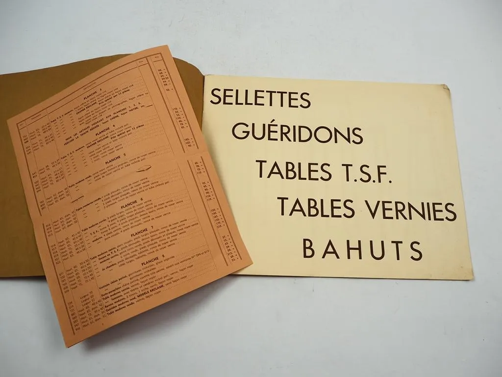 L. Geismar Fabrique de Meubles Paris 1936 Art Deco Tables Möbel Katalog