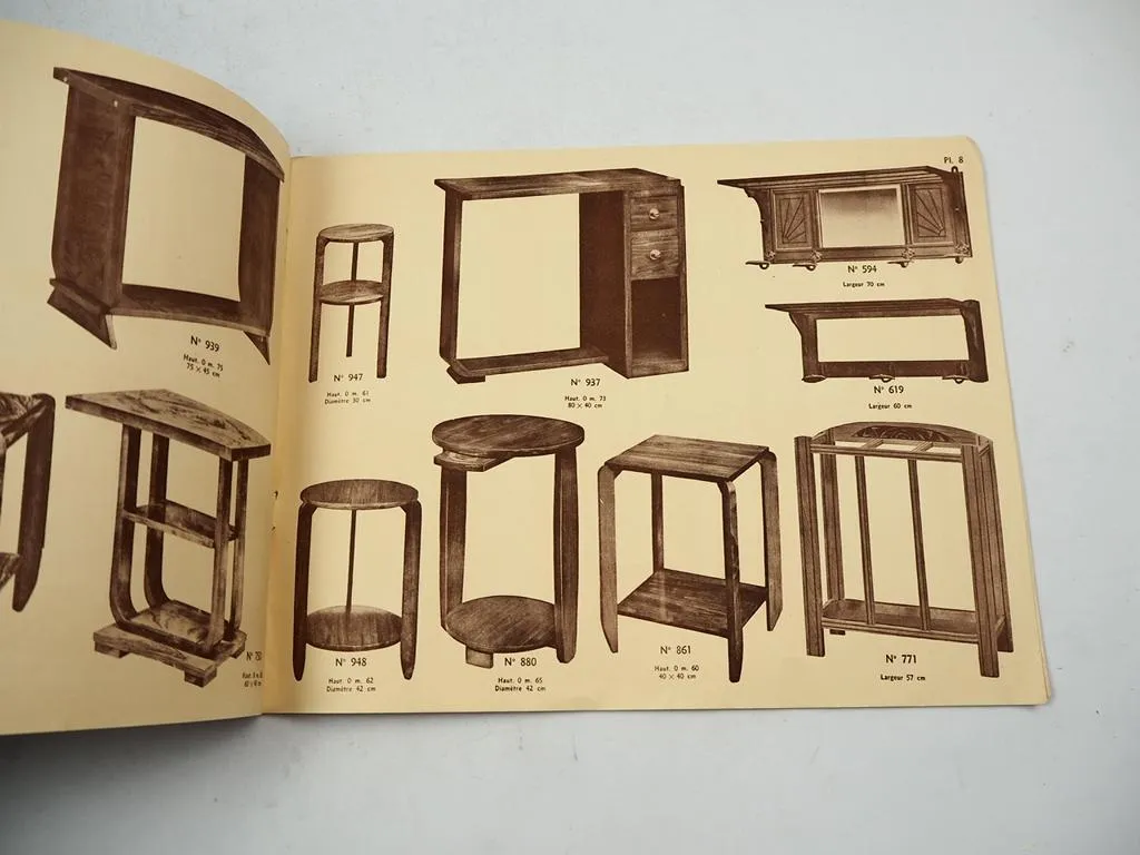 L. Geismar Fabrique de Meubles Paris 1936 Art Deco Tables Möbel Katalog