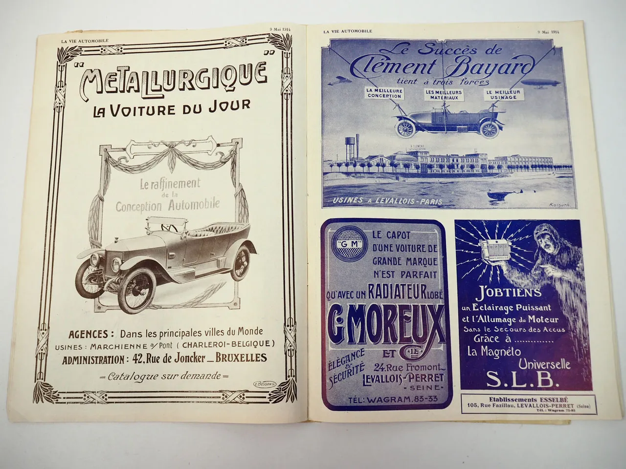 LA Vie Automobile Revue No 658 9. Mai 1914 La 26 HP Chevaux Metallurgique