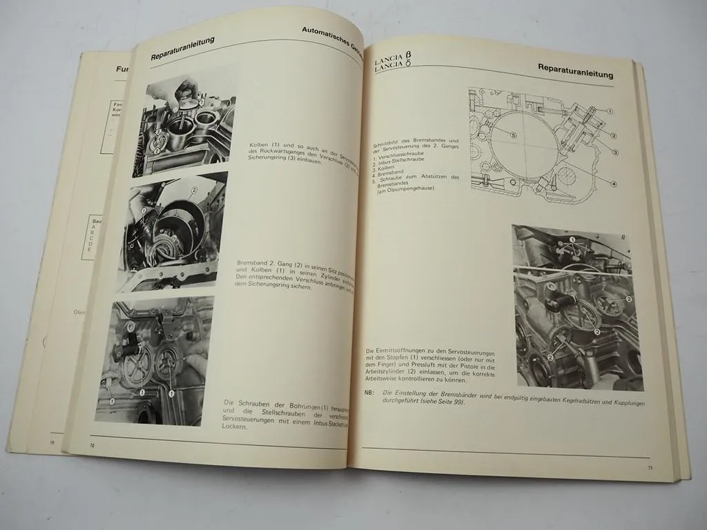 Lancia Beta HPE Coupe Trevi Delta 1500 Werkstatthandbuch Automatikgetriebe A.P.