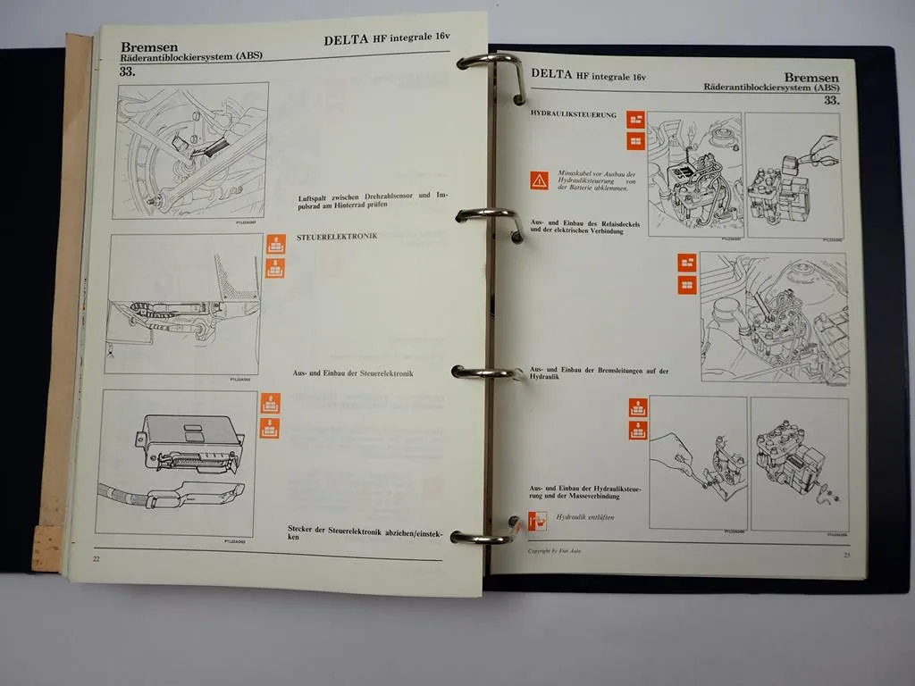 Lancia Prisma Delta HF integrale 16v 4WD Werkstatthandbuch 1986 / 89 Reparatur