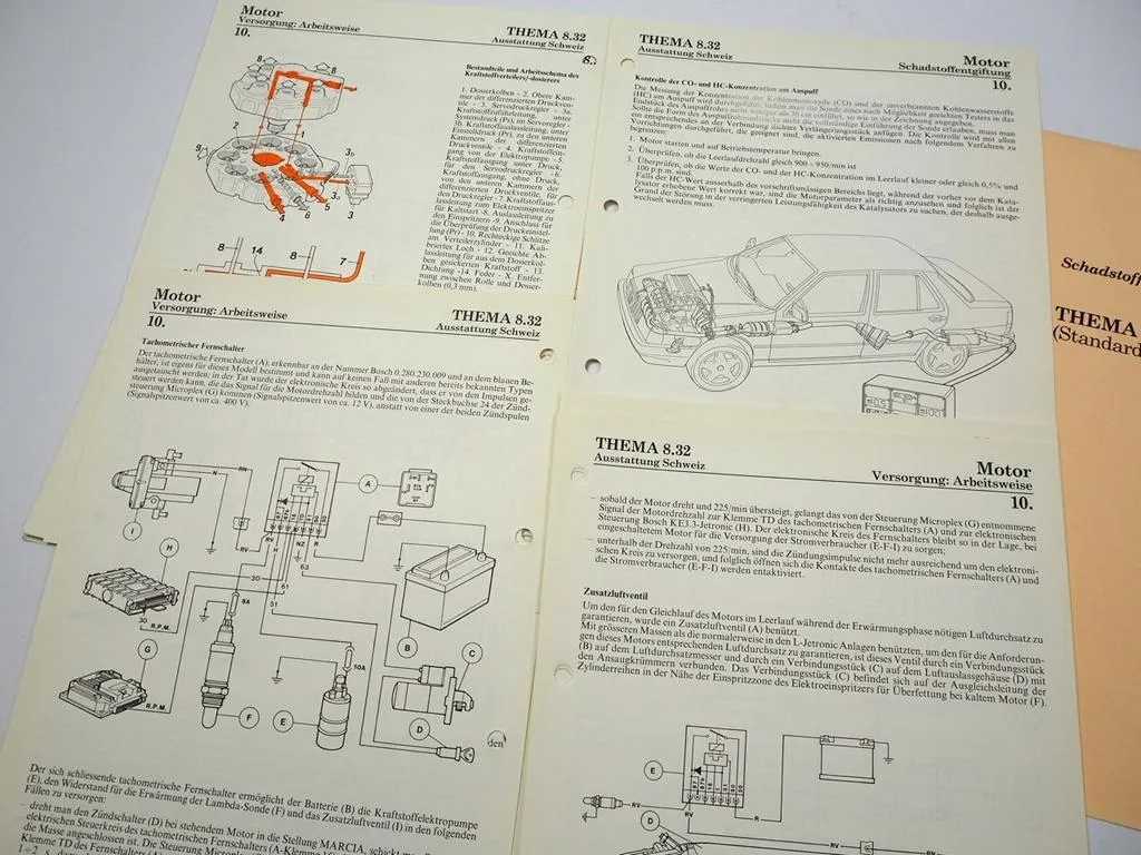 Lancia Thema 8.32 MPI KE3.3 Jetronic Reparatur Werkstatthandbuch Ausf. Schweiz
