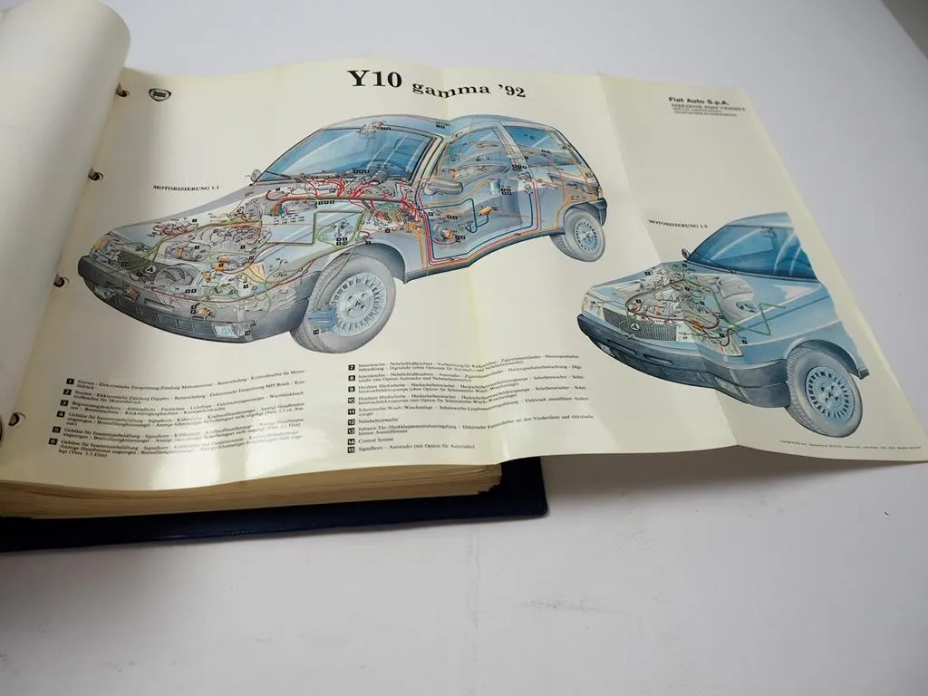 Lancia Y10 Serie 92 Diagnose Elektrik Reparaturanleitung Werkstatthandbuch 1992