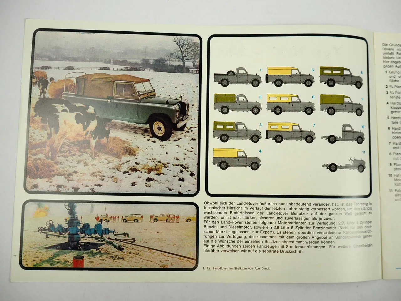 Land Rover 109 mit langem Radstand Prospekt ca. 1975