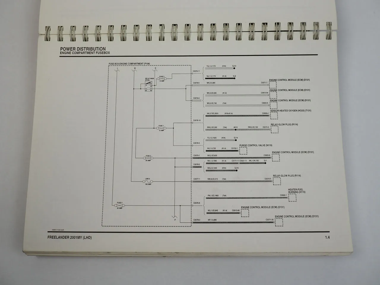 Land Rover Freelander 2001 MY Elektrische Schaltpläne
