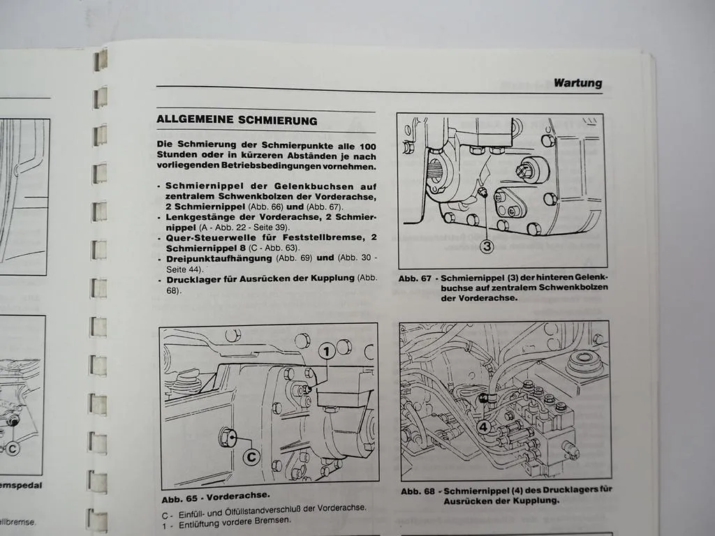 Landini Globus 70 Schlepper Betriebsanleitung Ersatzteilliste 1997