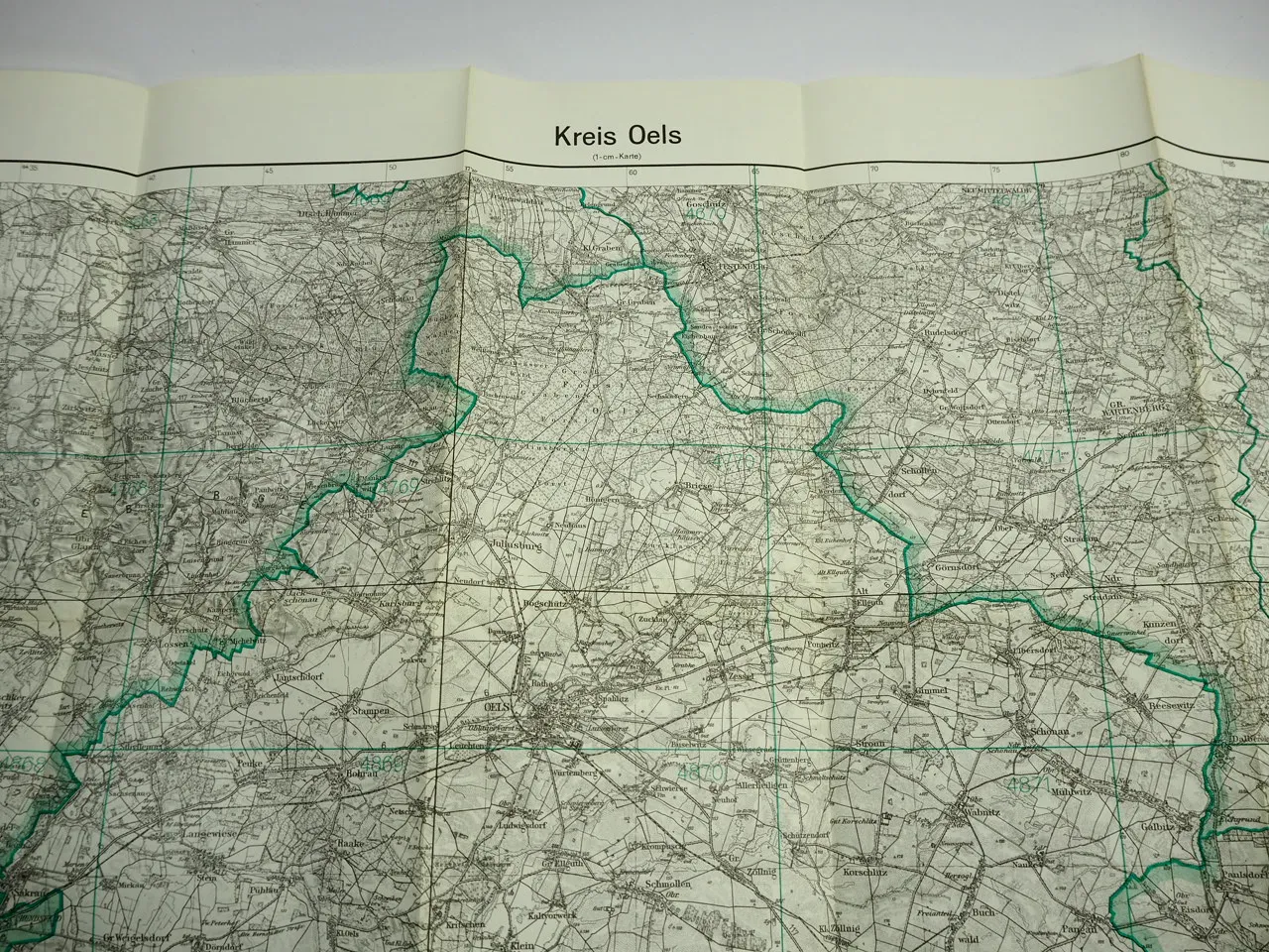 Landkarte Meßtischblatt Schlesien Kreis Oels
