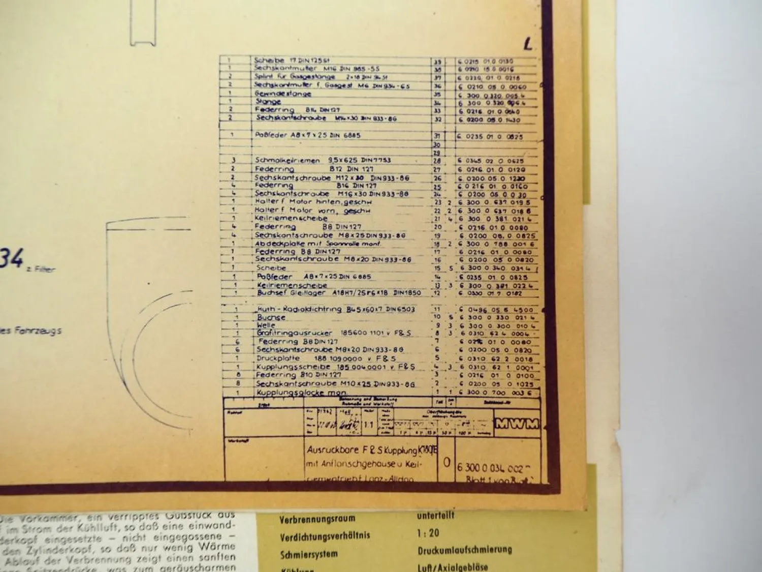 Lanz Alldog A1315 Geräteträger mit Dieselmotor MWM AKD10Z Foto Einbau 1962