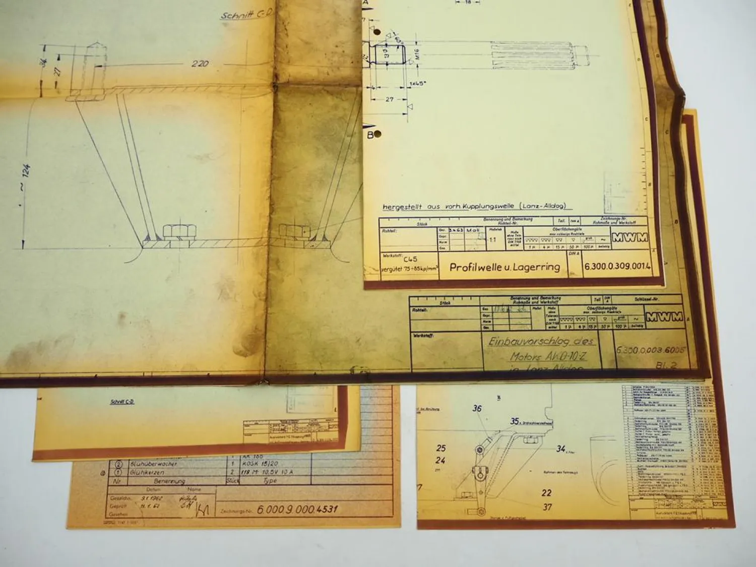 Lanz Alldog A1315 Geräteträger mit Dieselmotor MWM AKD10Z Foto Einbau 1962/64