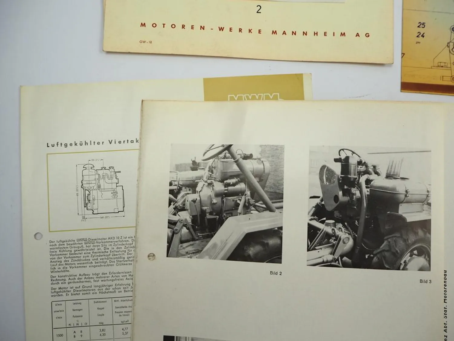 Lanz Alldog A1315 Geräteträger mit Dieselmotor MWM AKD10Z Foto Einbau ca. 1962