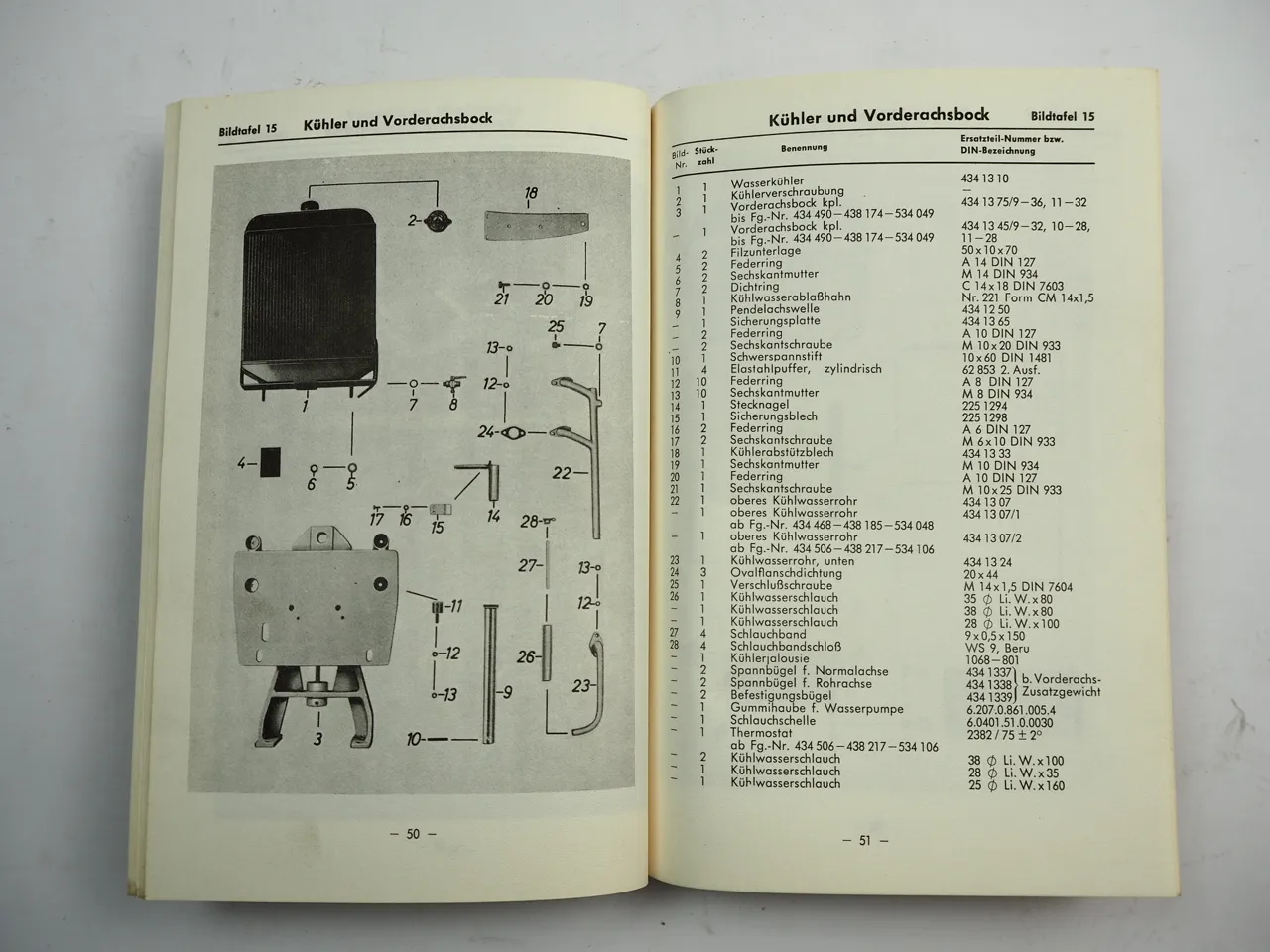 Lanz Hela D434 D534 Diesel Schlepper Ersatzteilliste 1960er Jahre