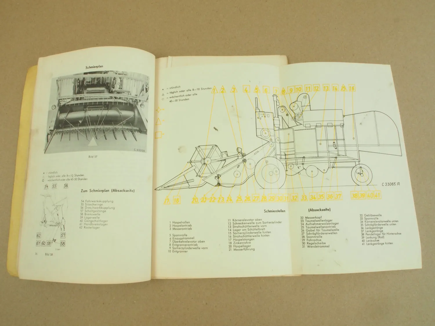 Lanz MD25S Mähdrescher Betriebsanleitung Bedienung Wartung Pflege 1960