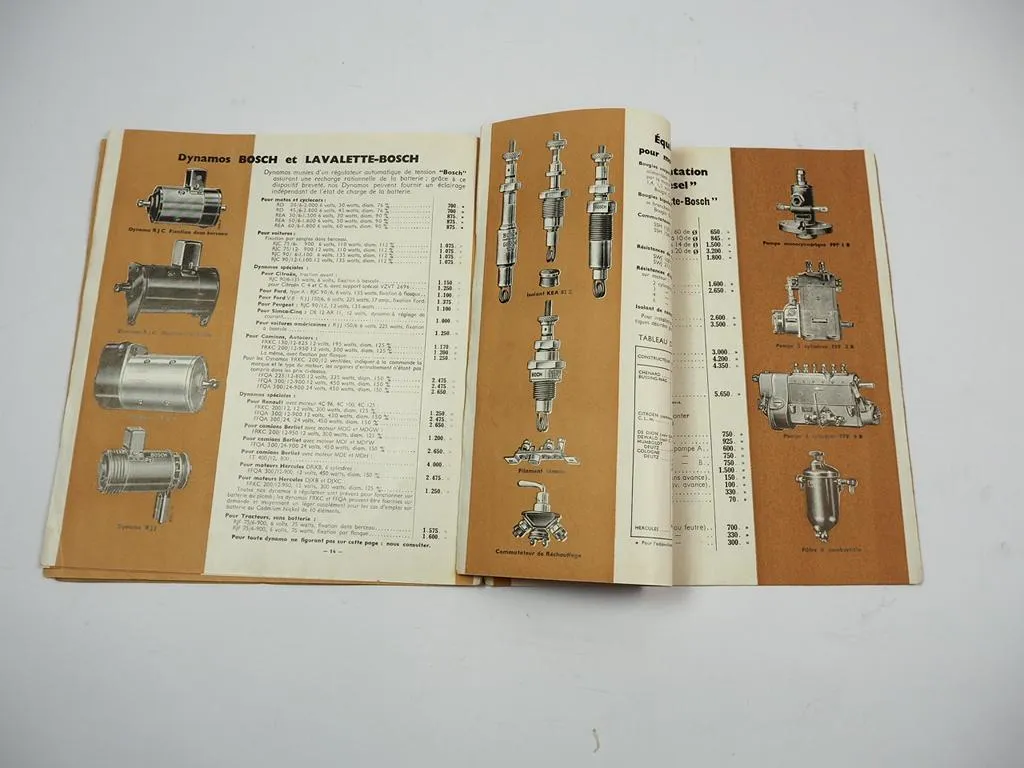LAVALETTE Bosch 1938 Brochure Equipements electriques Prospekt französisch