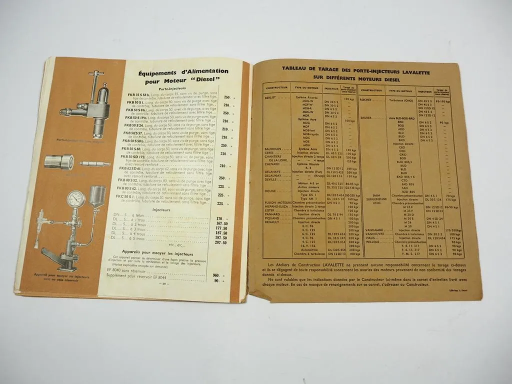 LAVALETTE Bosch 1938 Brochure Equipements electriques Prospekt französisch