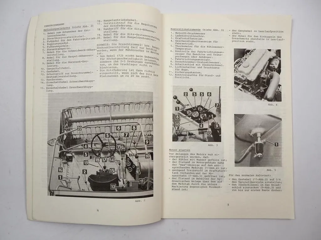 Laverda M92 Mähdrescher Betriebsanleitung Bedienungsanleitung 1981