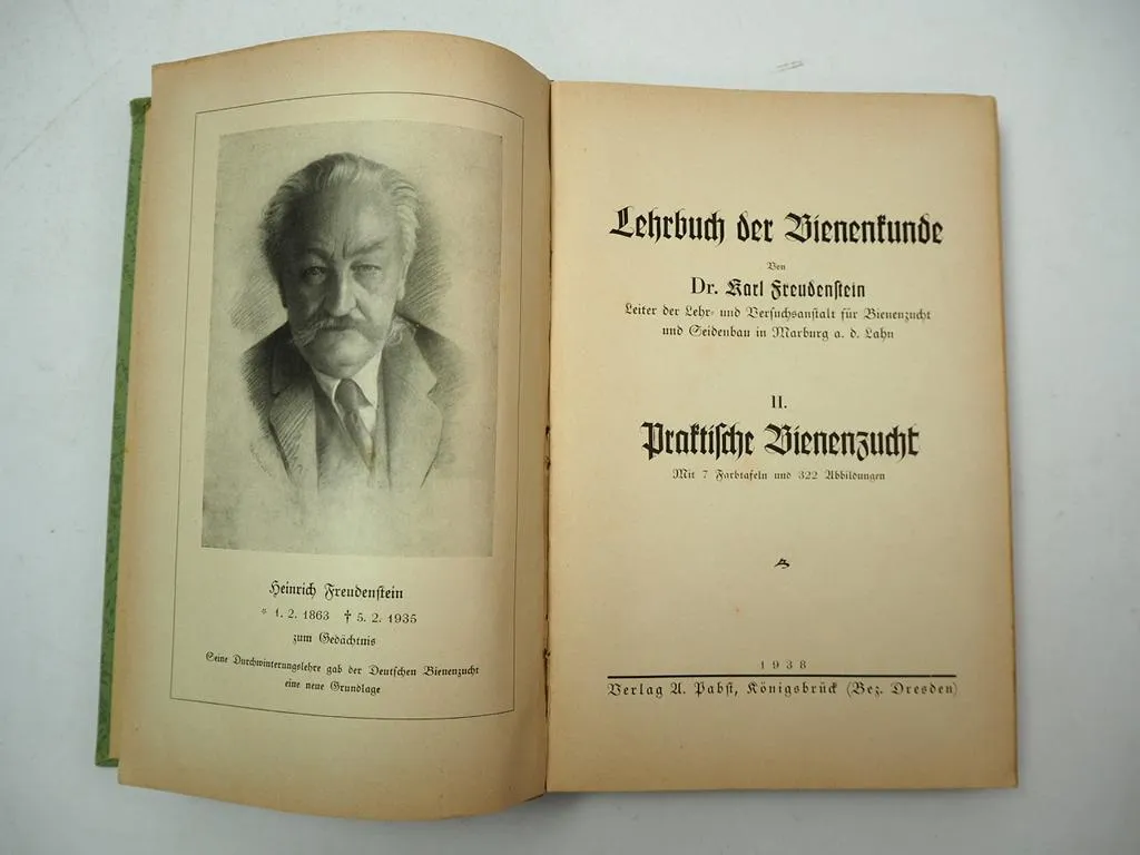 Lehrbuch der Bienenkunde Teil 2 Bienenzucht Imkerei Dr. Karl Freudenstein 1938
